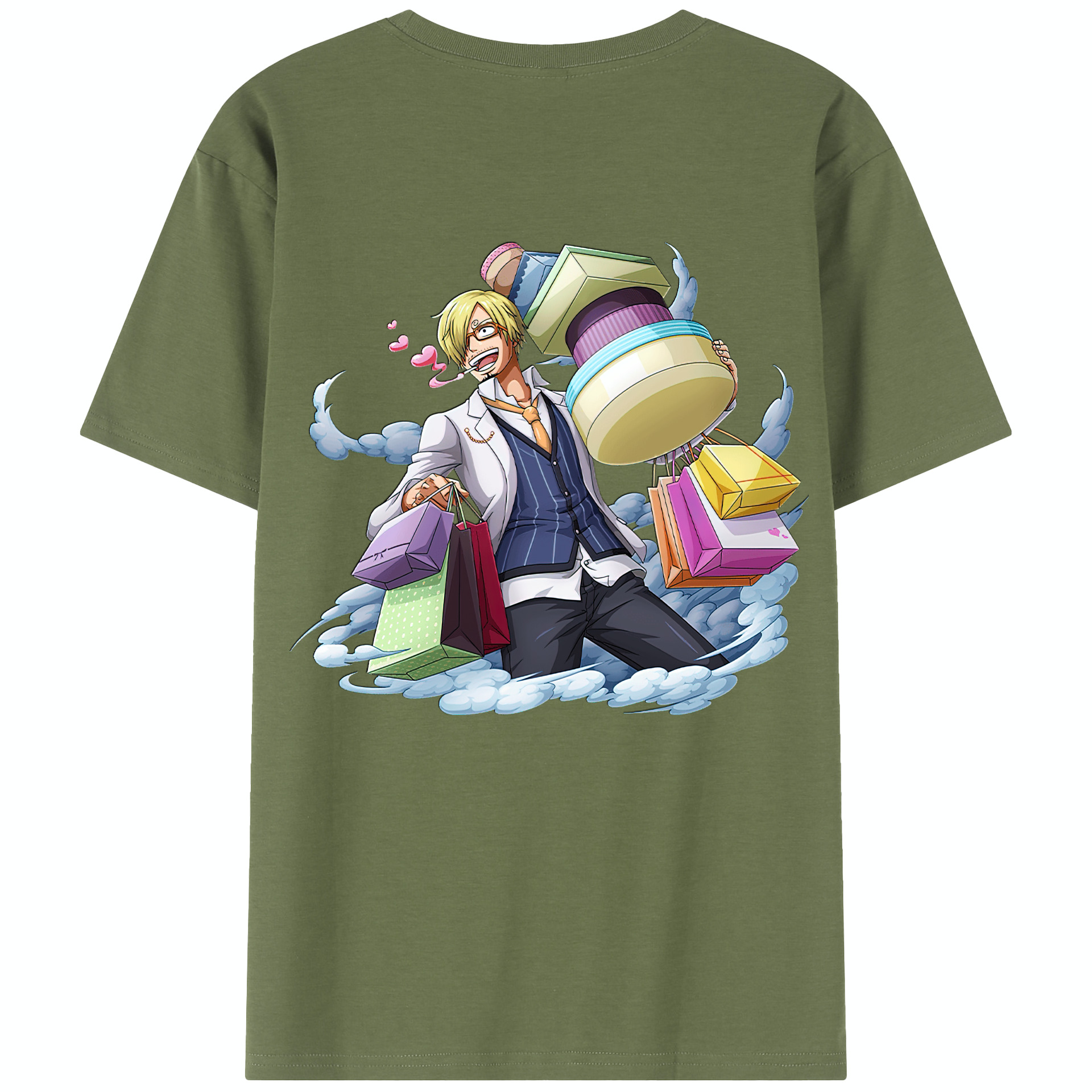 ワンピース サンジ ONE PIECE Sanji 綿100％半袖Tシャツ（背面プリント）